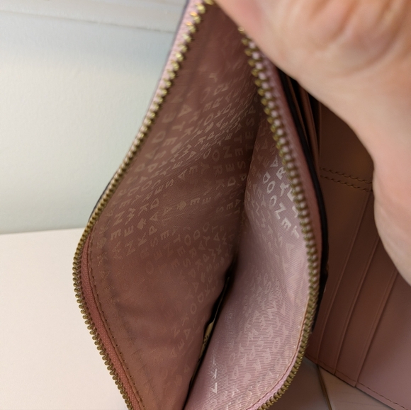 Kate Spade Pink Pebble Leather Bifold Wallet Clutch - Picture 6 of 6